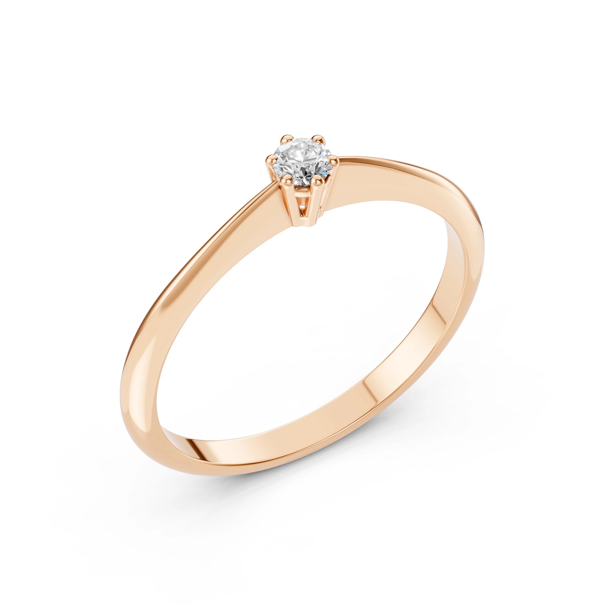 Solitaire Ring (Round), 0.1 ct — 101-10027(3.0)