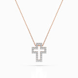 Delicate Diamond Necklace Round 0.17ct by Qutahia Jewellery