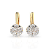 Illusion Diamond Earrings Round 0.3ct by Qutahia Jewellery