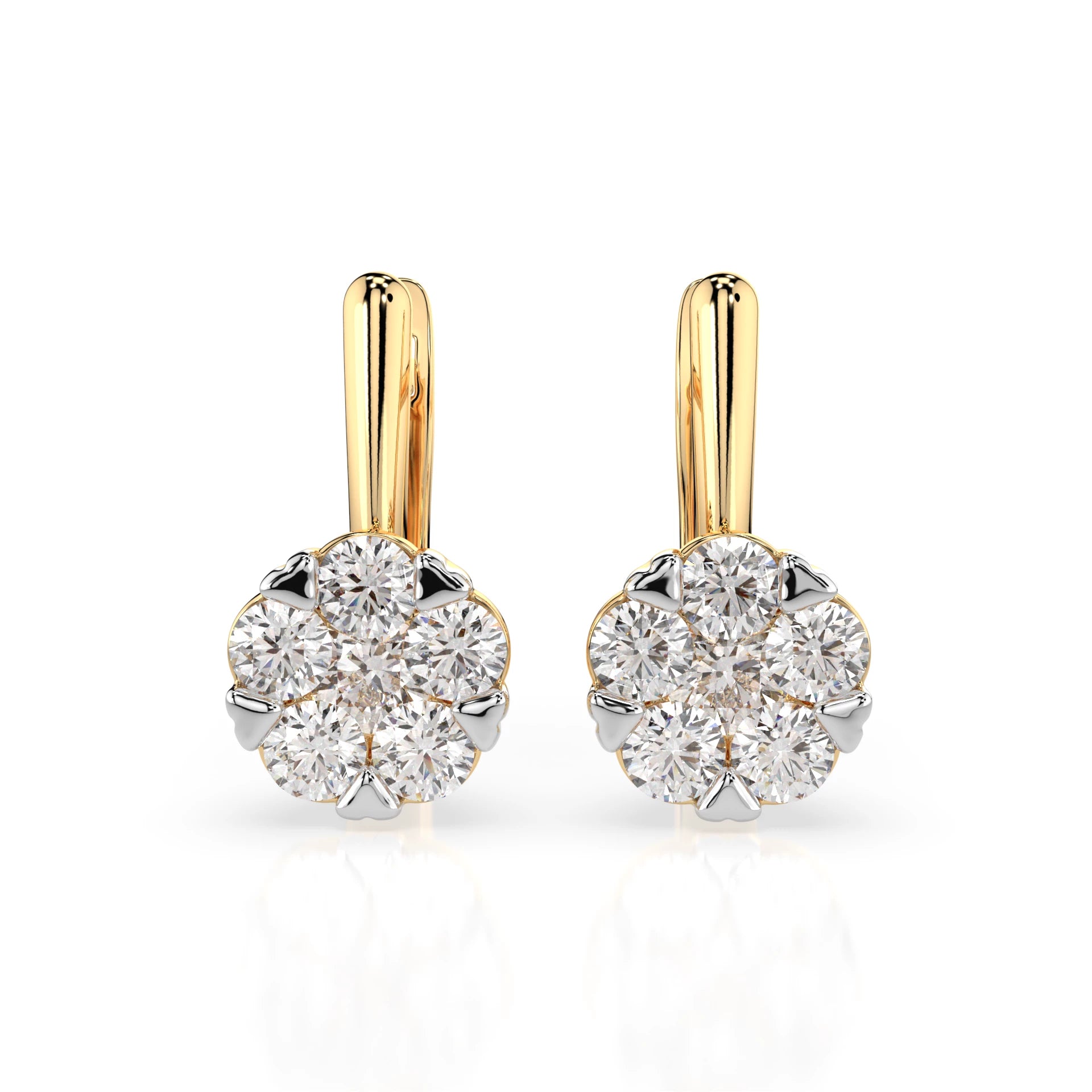 Illusion Earring (Round), 0.3 ct — 102-10015/1(3.4)