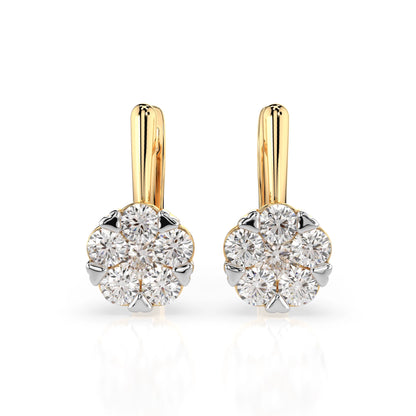 Illusion Earring (Round), 0.3 ct — 102-10015/1(3.4)
