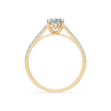 Oval Lab Grown Diamond Slim Pave Eternity Ring 1.0ct by Qutahia Jewellery