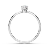 Solitaire Diamond Ring Round 0.2ct by Qutahia Jewellery