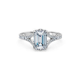 Emerald Lab Grown Diamond Micro Pave Eternity Ring 2.0ct by Qutahia Jewellery