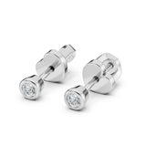 Diamond Stud Earrings Round 0.09ct by Qutahia Jewellery