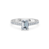 Emerald Lab Grown Diamond Slim Pave Eternity Ring 1.0ct by Qutahia Jewellery