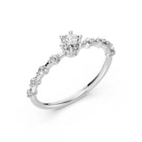 Solitaire Eternity Diamond Ring Round 0.3ct by Qutahia Jewellery