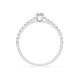 Solitaire Eternity Diamond Ring Baguette 0.3ct by Qutahia Jewellery