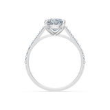 Cushion Lab Grown Diamond Slim Pave Eternity Ring 2.0ct by Qutahia Jewellery