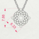 Diamond Eternity Necklace Round 0.1ct by Qutahia Jewellery