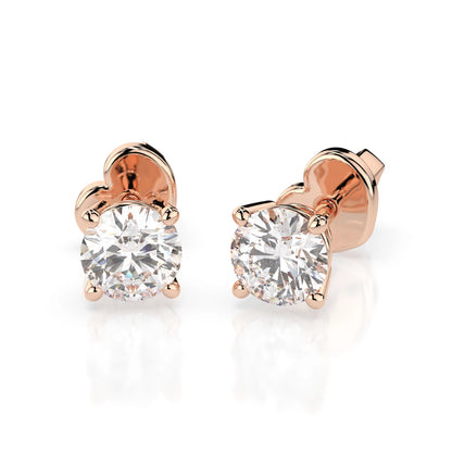 Solitaire Butterfly Earring (Round), 0.4 ct — 102-10012/1(3.7)