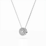 Illusion Diamond Necklace Round 0.09ct by Qutahia Jewellery