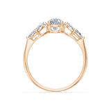 Cushion Lab Grown Diamond Side Stone Eternity Ring 1.0ct by Qutahia Jewellery