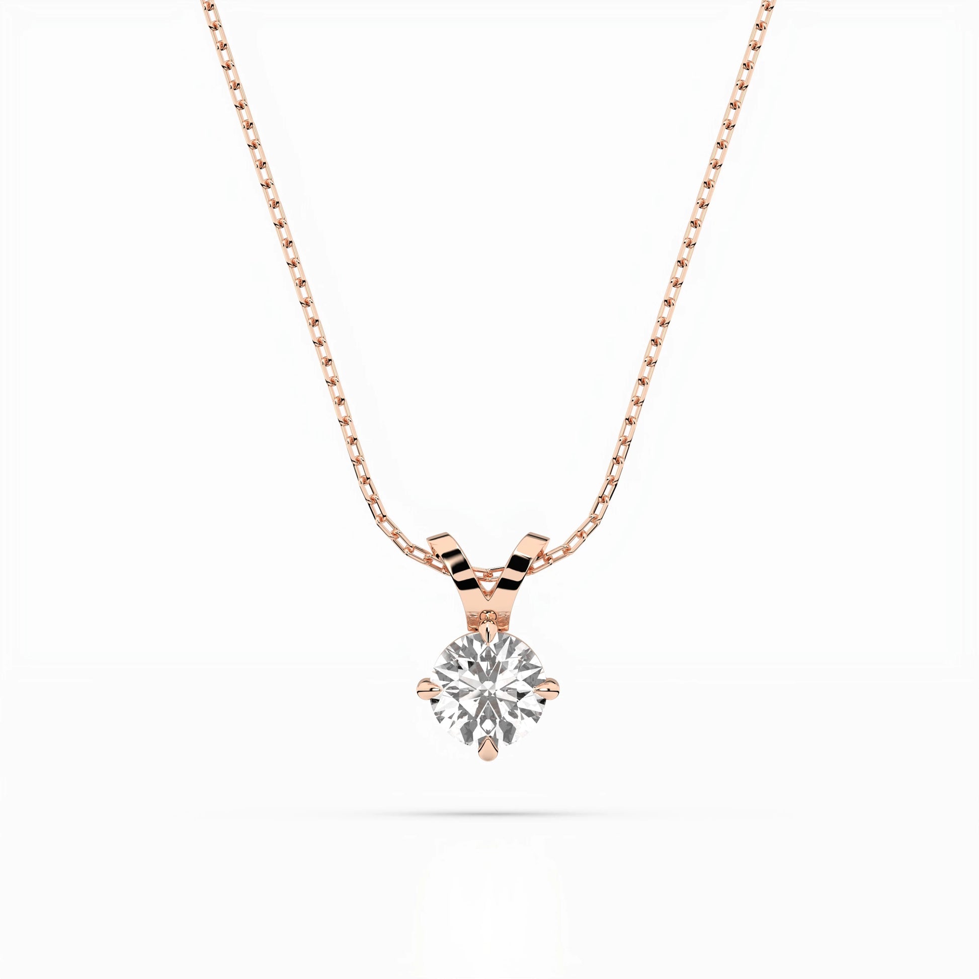 Solitaire Necklace (Round), 0.5 ct — 104-10037(5.1)
