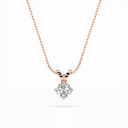 Solitaire Necklace (Round), 0.5 ct — 104-10037(5.1)