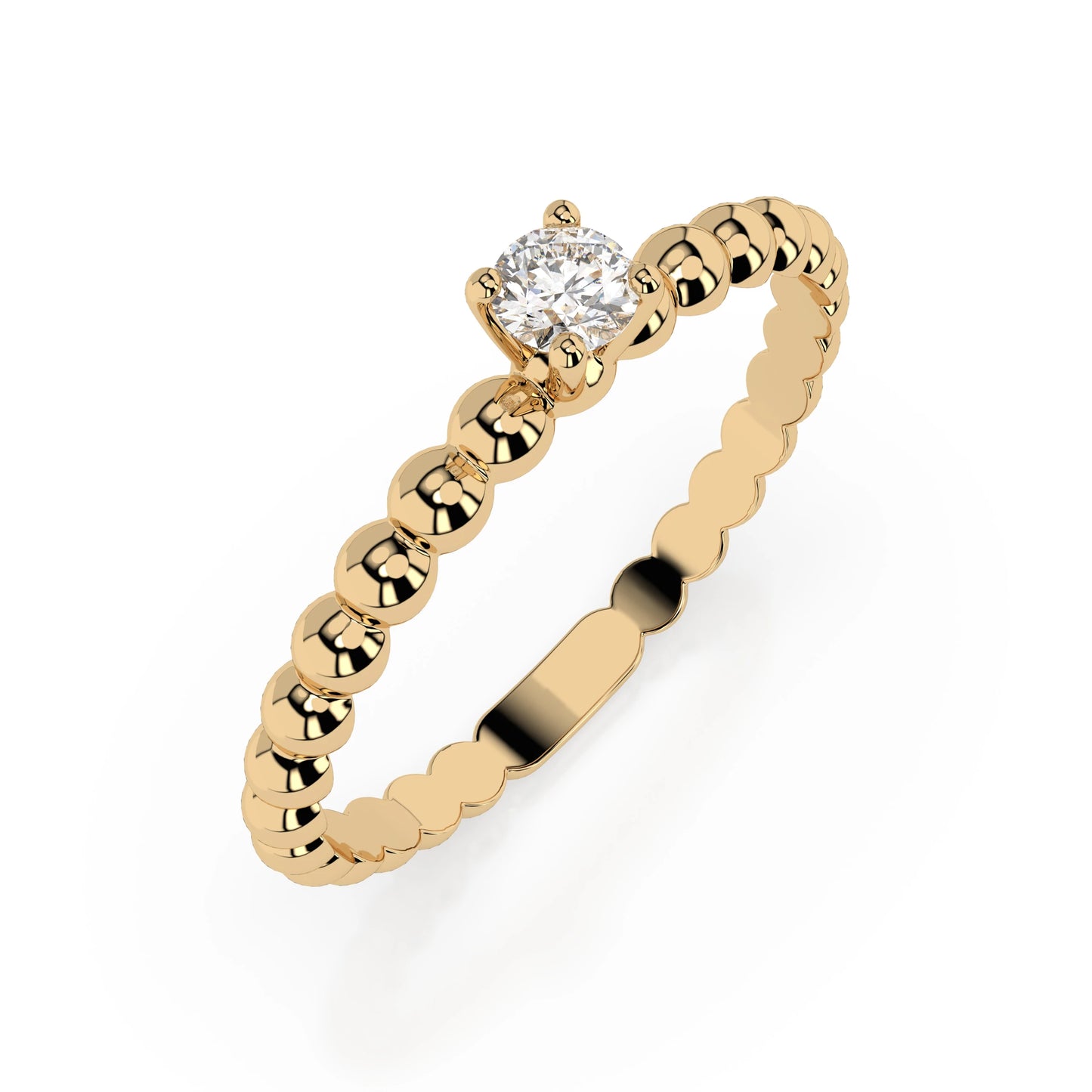 Solitaire Ring (Round), 0.08 ct — 101-10039(2.7)