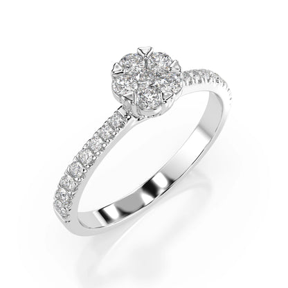 Illusion Ring (Round), 0.03 ct — 101-10015/4(2.0)