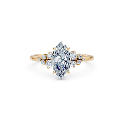Marquise Lab Grown Diamond Classic Pave Eternity Ring 1.5ct by Qutahia Jewellery