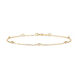 Diamond Bracelet Gold Round 0.07ct by Qutahia Jewellery