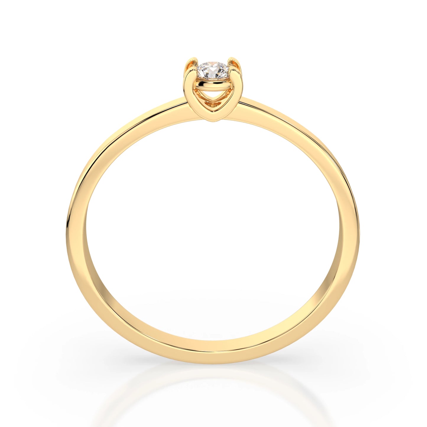 Solitaire Ring (Round), 0.1 ct — 101-10022(3.0)