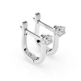 Small Diamond Earrings Round 0.12ct by Qutahia Jewellery