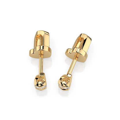 Solitaire Butterfly Earring (Round), 0.12 ct — 102-10016(2.5)