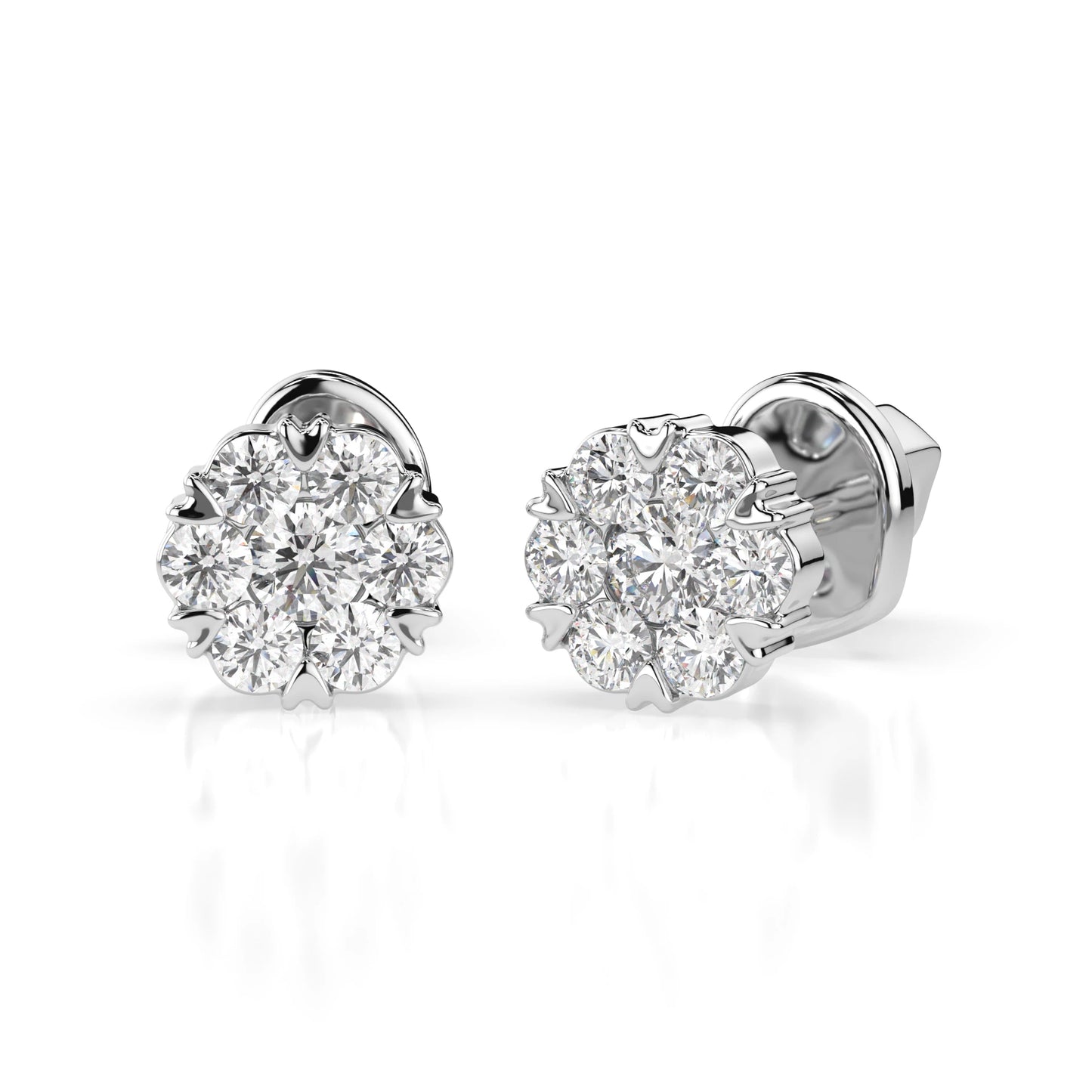 Illusion Earring (Round), 0.03 ct — 102-10015(2.0)