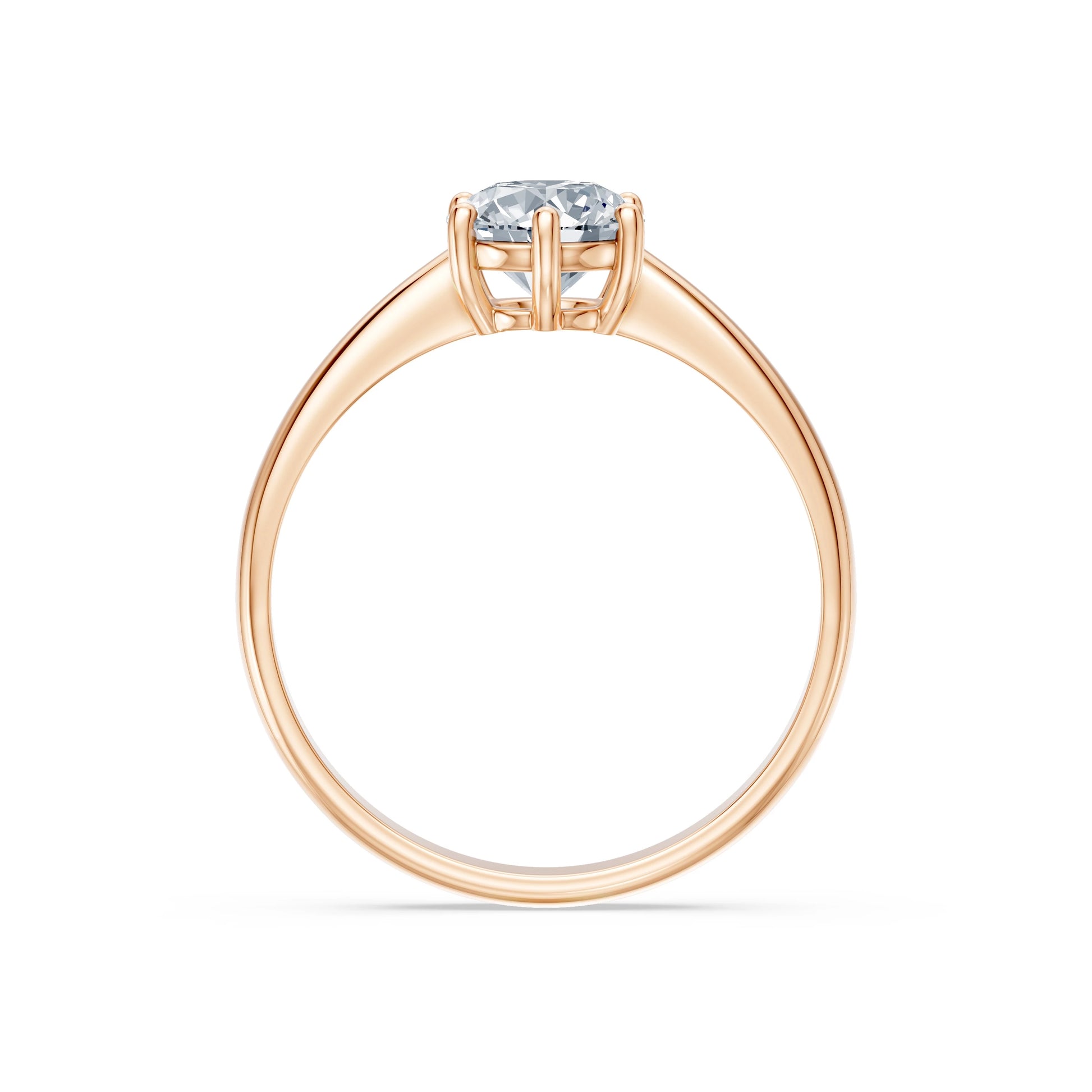 Round Brilliant Diamond Classic Solitaire Engagement Ring 1.0ct by Qutahia Jewellery