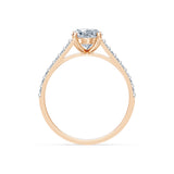 Oval Lab Grown Diamond Slim Pave Eternity Ring 1.5ct by Qutahia Jewellery