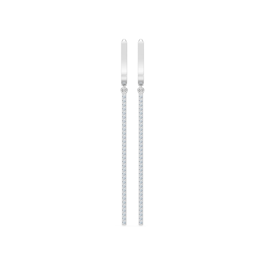 Small Diamond Earrings Round Brilliant 0.38ct by Qutahia Jewellery