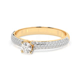 Solitaire Eternity Diamond Ring Round 0.17ct by Qutahia Jewellery