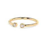 Minimalist Diamond Ring Round 0.04ct by Qutahia Jewellery