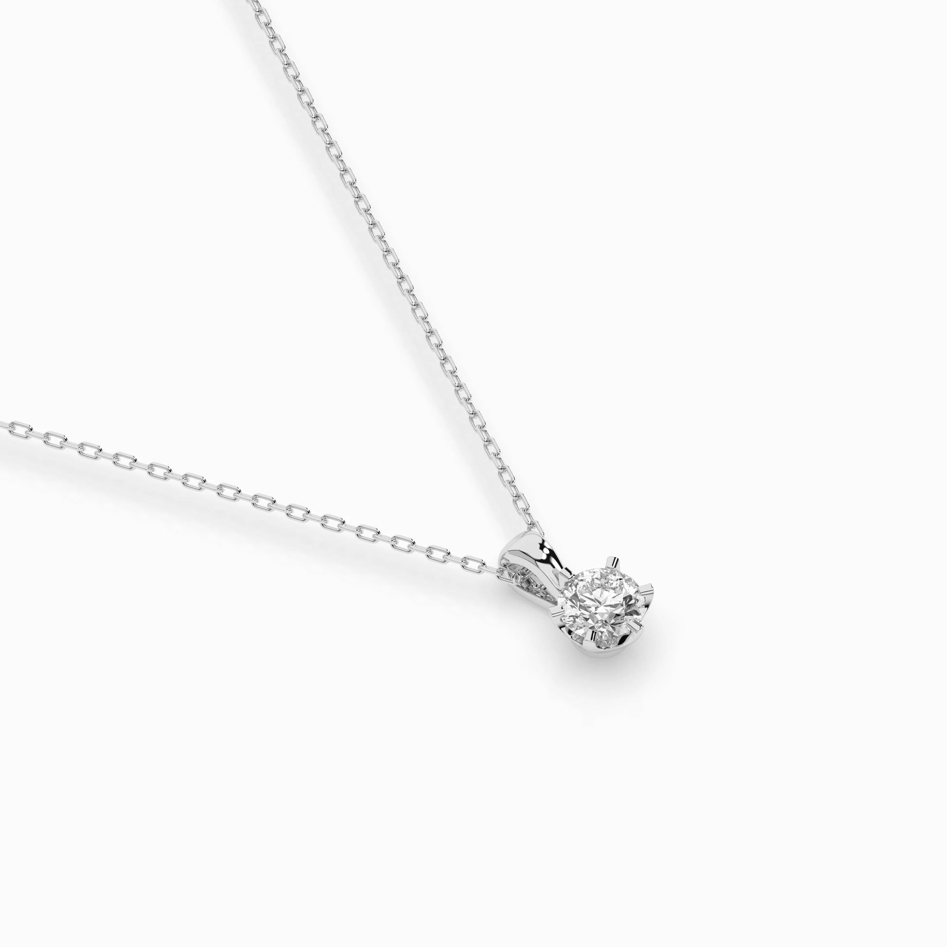 Solitaire Necklace (Round), 0.3 ct — 104-10004(4.2)