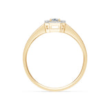 Solitaire Eternity Diamond Ring Princess 0.17ct by Qutahia Jewellery