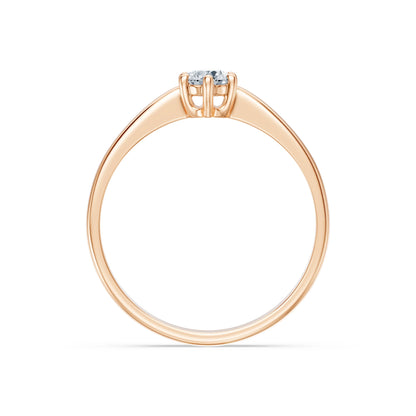 Round Brilliant Diamond Solitaire Engagement Ring 0.3ct by Qutahia Jewellery