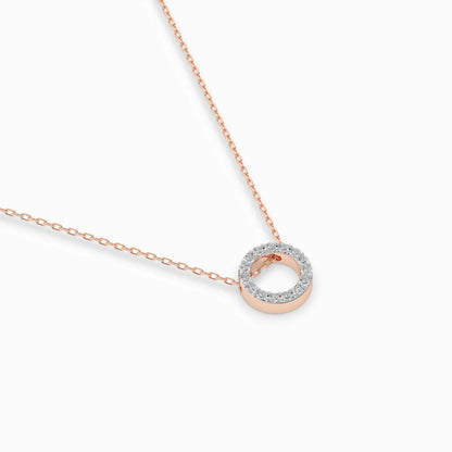 Minimalism Necklace (Round), 0.09 ct — 104-10028