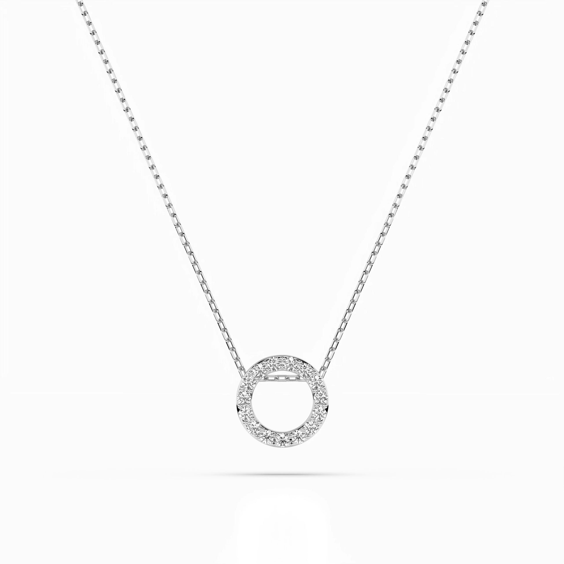Minimalism Necklace (Round), 0.09 ct — 104-10028