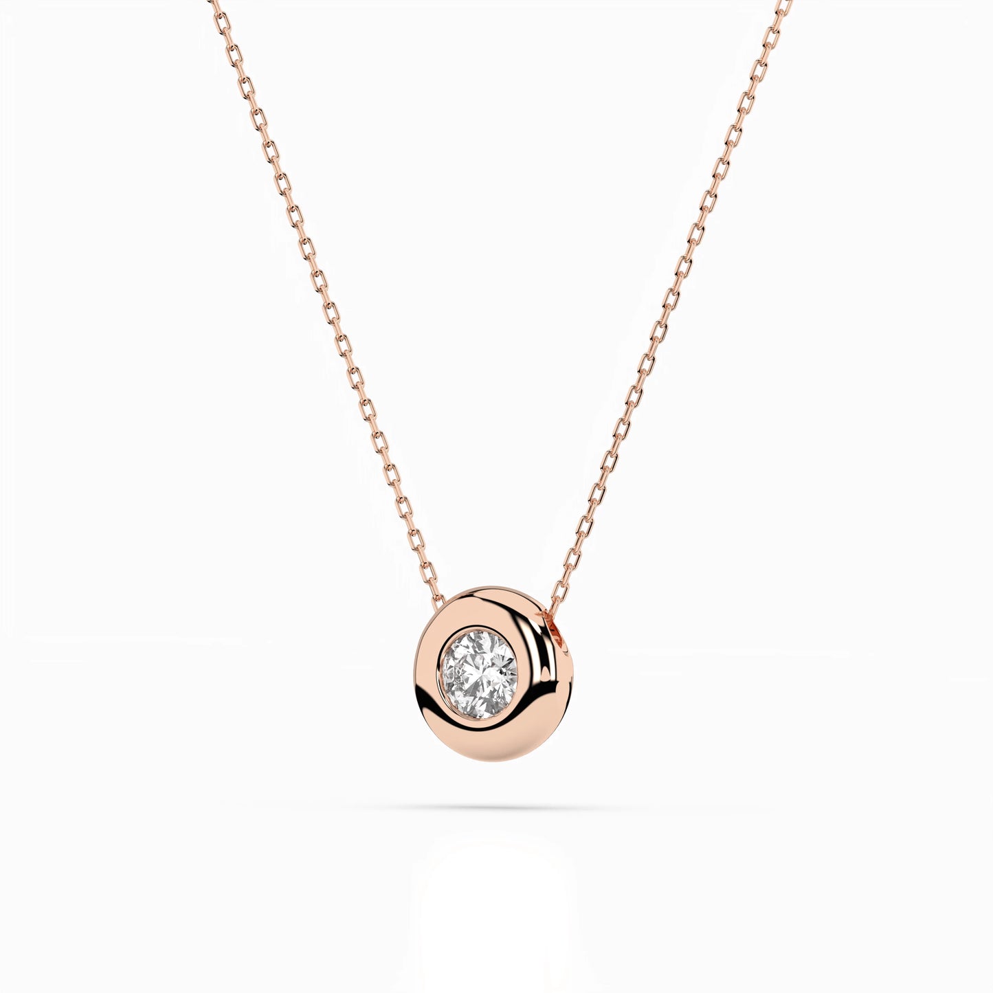 Solitaire Necklace (Round), 0.25 ct — 104-10007(4.0)