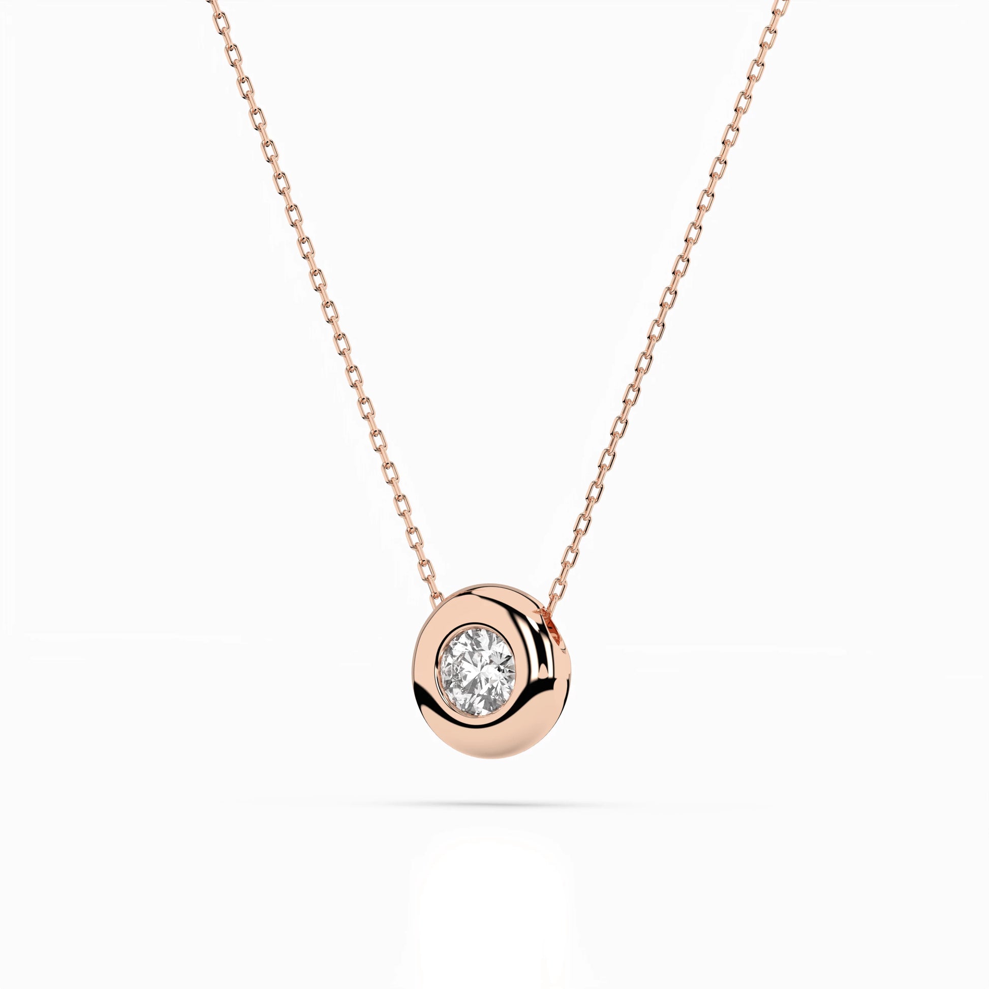 Solitaire Necklace (Round), 0.25 ct — 104-10007(4.0)