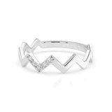 Minimalist Diamond Ring Round 0.05ct by Qutahia Jewellery