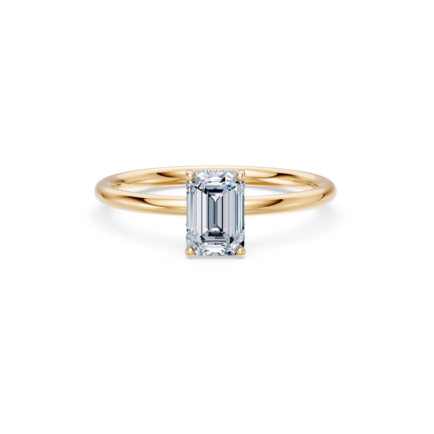 Emerald Lab Grown Diamond Micro Pave Engagement Ring 1.0ct by Qutahia Jewellery