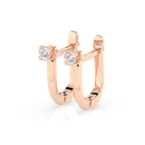 Small Diamond Earrings Round 0.2ct by Qutahia Jewellery