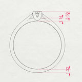 Solitaire Diamond Ring Round 0.15ct by Qutahia Jewellery