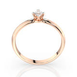 Solitaire Diamond Ring Marquise 0.15ct by Qutahia Jewellery