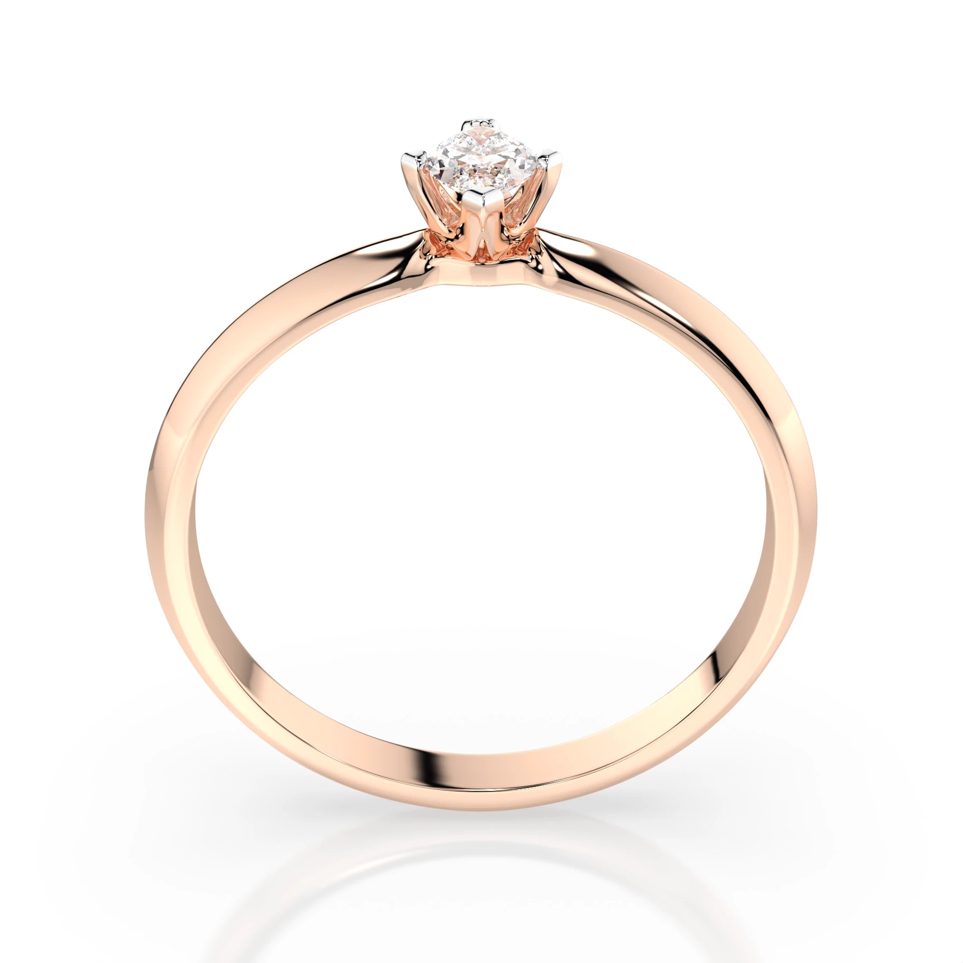 Solitaire Ring (Marquise), 0.15 ct — 101-10181/1(0.15)MARQUISE