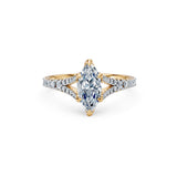 Marquise Lab Grown Diamond Micro Pave Eternity Ring 1.0ct by Qutahia Jewellery