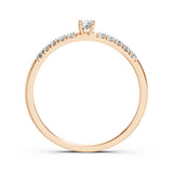 Solitaire Eternity Diamond Ring Round 0.07ct by Qutahia Jewellery