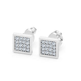 Small Diamond Earrings Round Brilliant 0.14ct by Qutahia Jewellery