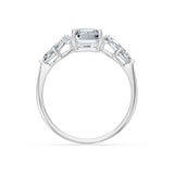 Emerald Lab Grown Diamond Side Stone Eternity Ring 2.0ct by Qutahia Jewellery