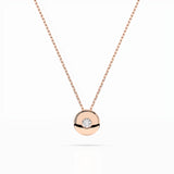 Diamond Pendant Necklace Round 0.04ct by Qutahia Jewellery
